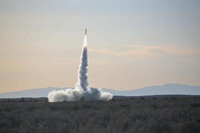 U.S. Marines launch a High Mobility Artillery Rocket System at Dugway Proving Ground, Dugway, Utah, April 6, 2022.