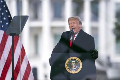 Former President Donald Trump speaks during a rally on Jan. 6, 2021.