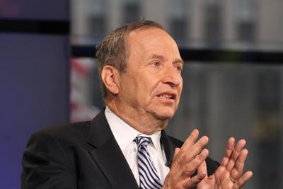 Former Treasury Secretary Larry Summers speaks.