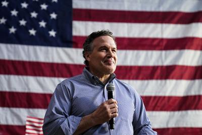 David McCormick, a Republican candidate for U.S. Senate in Pennsylvania, speaks during a campaign stop on May 13, 2022.