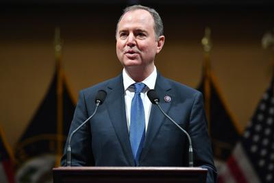Rep. Adam Schiff (D-Calif.) speaks to members of Congress on Thursday, Jan. 6, 2022.