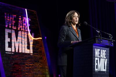 Vice President Kamala Harris speaks at the EMILY's List National Conference and Gala on May 3, 2022.