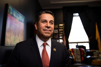 Sen. Ben Ray Luj·n photographed Feb. 8, 2019 for a POLITICO profile piece at the U.S. Capitol in Washington, D.C. (M. Scott Mahaskey/POLITICO)