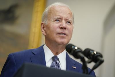 FILE - President Joe Biden speaks in the Roosevelt Room of the White House, Friday, July 8, 2022, in Washington. Biden’s visit to the Middle East this week includes meeting with Saudi Arabia's King Salman and crown prince Mohammed bin Salman, the de fac...