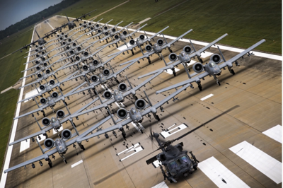 A-10C Thunderbolt IIs sit on the runway at Moody Air Force Base, Ga.