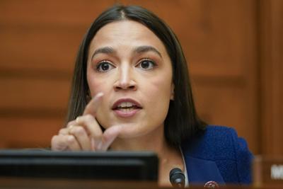 Rep. Alexandria Ocasio-Cortez (D-N.Y.) speaks during a House Committee on Oversight and Reform hearing on gun violence on Capitol Hill in Washington, June 8, 2022.