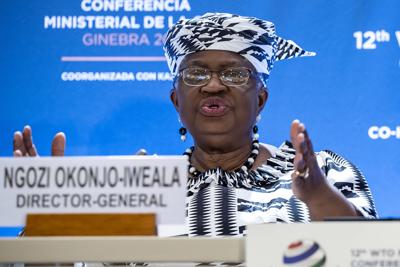 World Trade Organization Director-General Ngozi Okonjo-Iweala said the outcomes of the body's 12th ministerial meeting "demonstrate that the WTO is in fact capable of responding to emergencies of our time."