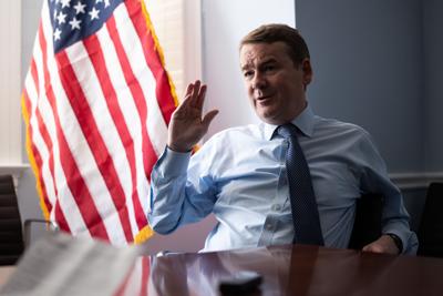 Sen. Michael Bennet (D-Colo.)  in his office in the U.S. Capitol