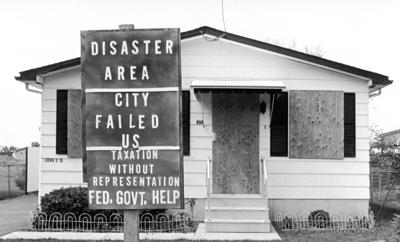 An evacuated house in the Love Canal neighborhood.