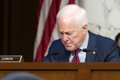 Sen. John Cornyn (R-Texas) attends a Senate Judiciary Committee hearing on domestic terrorism, Tuesday, June 7, 2022, on Capitol Hill in Washington.