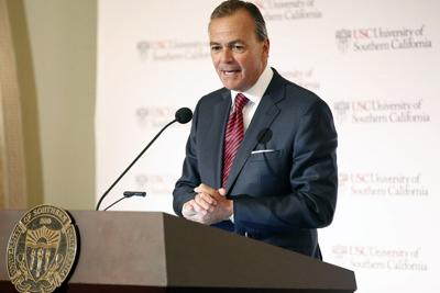 Rick Caruso speaks in Los Angeles on March 20, 2019.