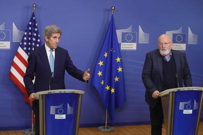 Special Climate Envoy John Kerry (left) and his EU counterpart Frans Timmermans  joined a growing chorus demanding the release of climate activists imprisoned in Vietnam.