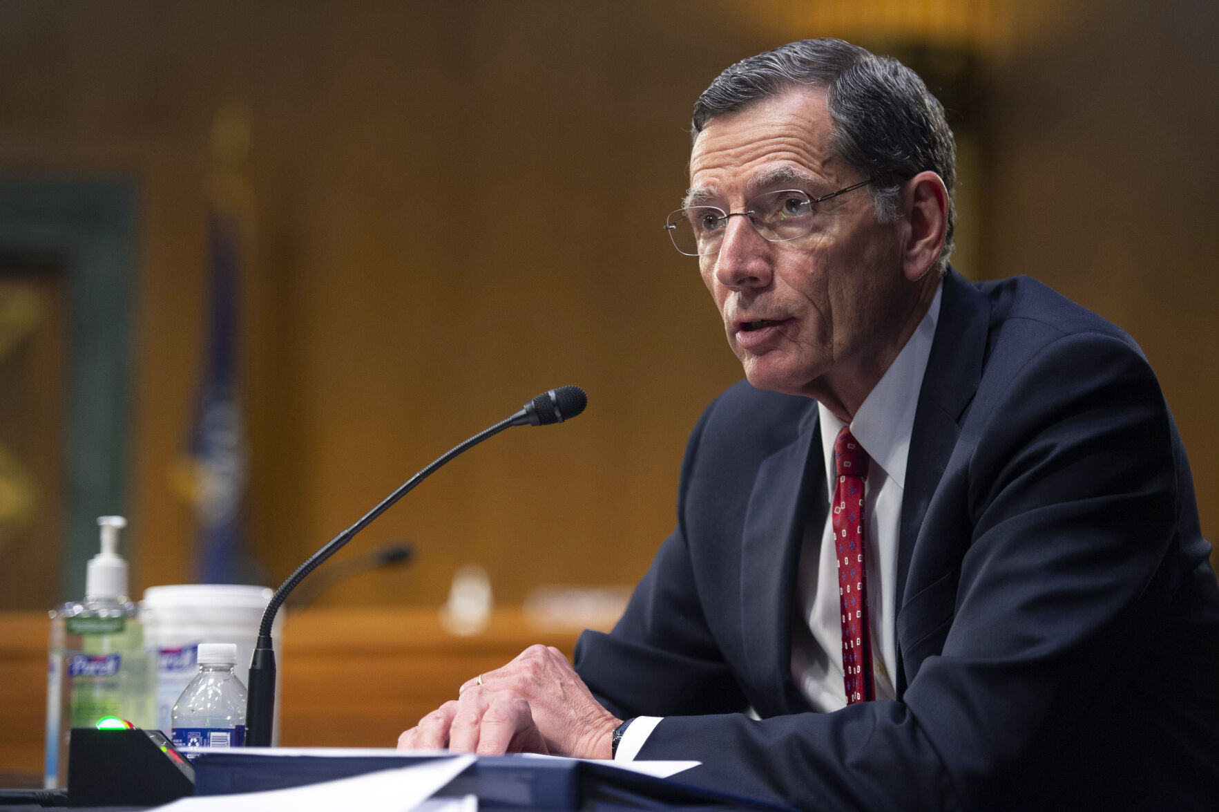 Sen. John Barrasso speaks during a Senate hearing.