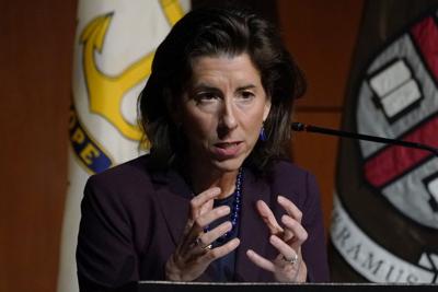 Commerce Secretary Gina Raimondo speaks.