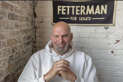 Pennsylvania Lt. Gov. John Fetterman, the Democratic nominee for the state's U.S. Senate seat, speaks during a video interview from his home in Braddock, Pa., on Wednesday, July 20, 2022.