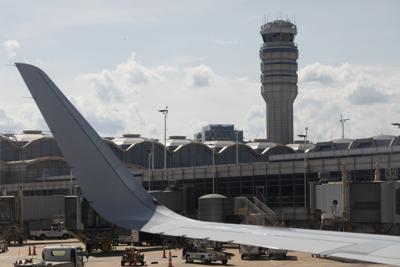 An unknown drone appeared near a runway at Ronald Reagan Washington National Airport, shutting down air traffic for about 45 minutes.