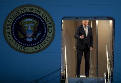 President Joe Biden boards Air Force One for a trip to Israel and Saudi Arabia.