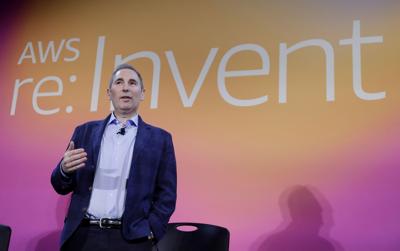 Amazon chief executive Andy Jassy, discusses a new initiative during AWS re:Invent.