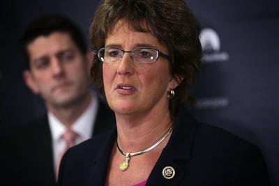 Rep. Jackie Walorski (R-Ind.) speaks during a news briefing after a House Republican Conference meeting Feb. 24, 2016 on Capitol Hill in Washington, D.C.