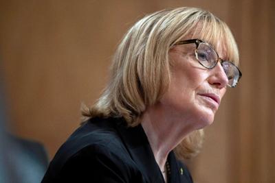 Sen. Maggie Hassan listens to testimony during a Senate Homeland Security Committee meeting at the Capitol in Washington, on Thursday, Aug. 5, 2021.