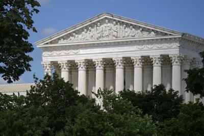 The U.S. Supreme Court building is shown on Capitol Hill.