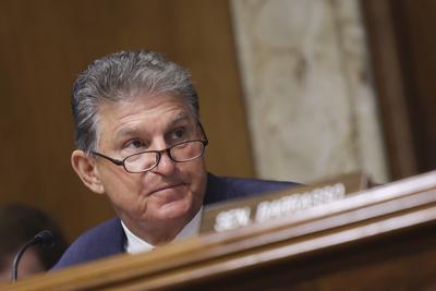 Sen. Joe Manchin (D-W.Va.) speaks during a Senate Committee markup on Capitol Hill.