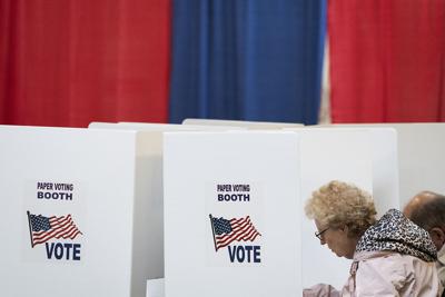 Voters cast their ballots on April 26, 2022, in Columbus, Ohio.