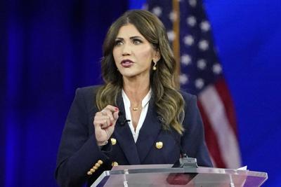 South Dakota Gov. Kristi Noem speaks.