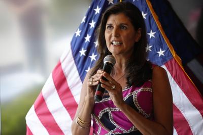 Former South Carolina Gov. Nikki Haley speaks at a campaign rally, June 12, 2022, in Summerville, S.C.