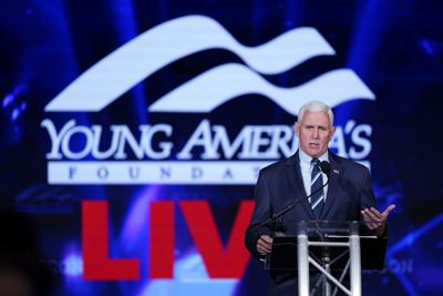 Former Vice President Mike Pence speaks at the Young America's Foundation's National Conservative Student Conference, Tuesday, July 26, 2022, in Washington.