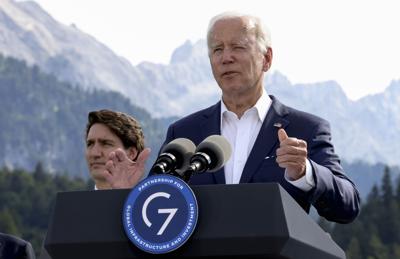 President Joe Biden said he expected G-7 leaders to "announce that we will ban the import of Russian gold, a major export that rakes in tens of billions of dollars for Russia."