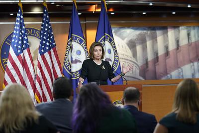 House Speaker Nancy Pelosi speaks at her weekly press conference, July 14, 2022, on Capitol Hill in Washington.