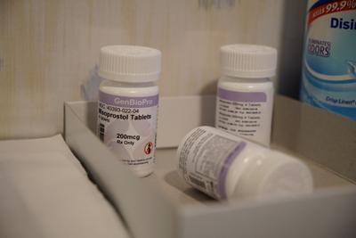 Bottles of the drug misoprostol sit on a table at the West Alabama Women's Center on Tuesday, March 15, 2022 in Tuscaloosa, Ala.