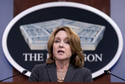 Deputy Secretary of Defense Kathleen Hicks speaks during a briefing at the Pentagon in Washington, D.C., on Sept. 22, 2021.