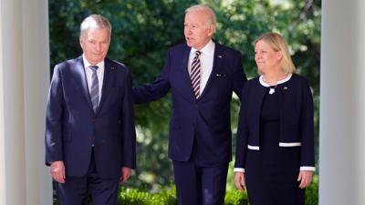 In White House visit, Finland and Sweden’s leaders talk Turkey