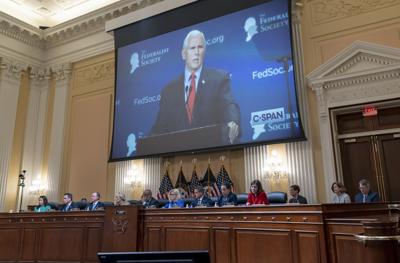 A video of former Vice President Mike Pence speaking is shown.
