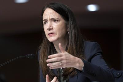 Director of National Intelligence Avril Haines testifies during Tuesday's Senate Armed Services Committee hearing on Capitol Hill.