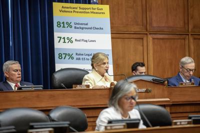 Chair Carolyn Maloney (D-N.Y.) speaks during a House Committee on Oversight and Reform hearing on gun violence on Capitol Hill in Washington, Wednesday, June 8, 2022.