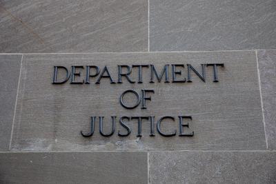 U.S. Department of Justice building is seen in Washington, United States on May 29, 2019.