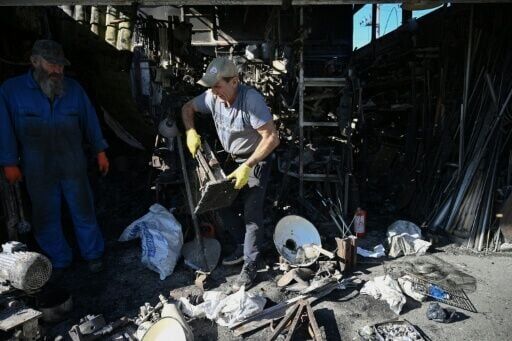 The attack also destroyed a popular flea market in Kyiv
