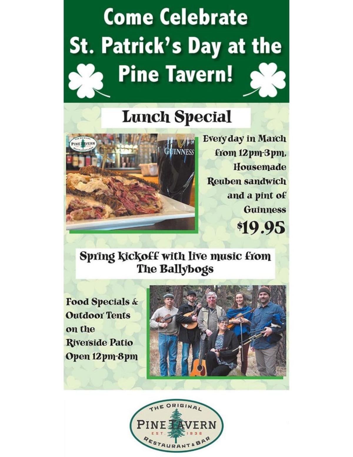 Pine Tavern St. Paddy's Day Special