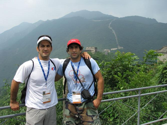 Bill and Mike Zadick at the Great Wall of China