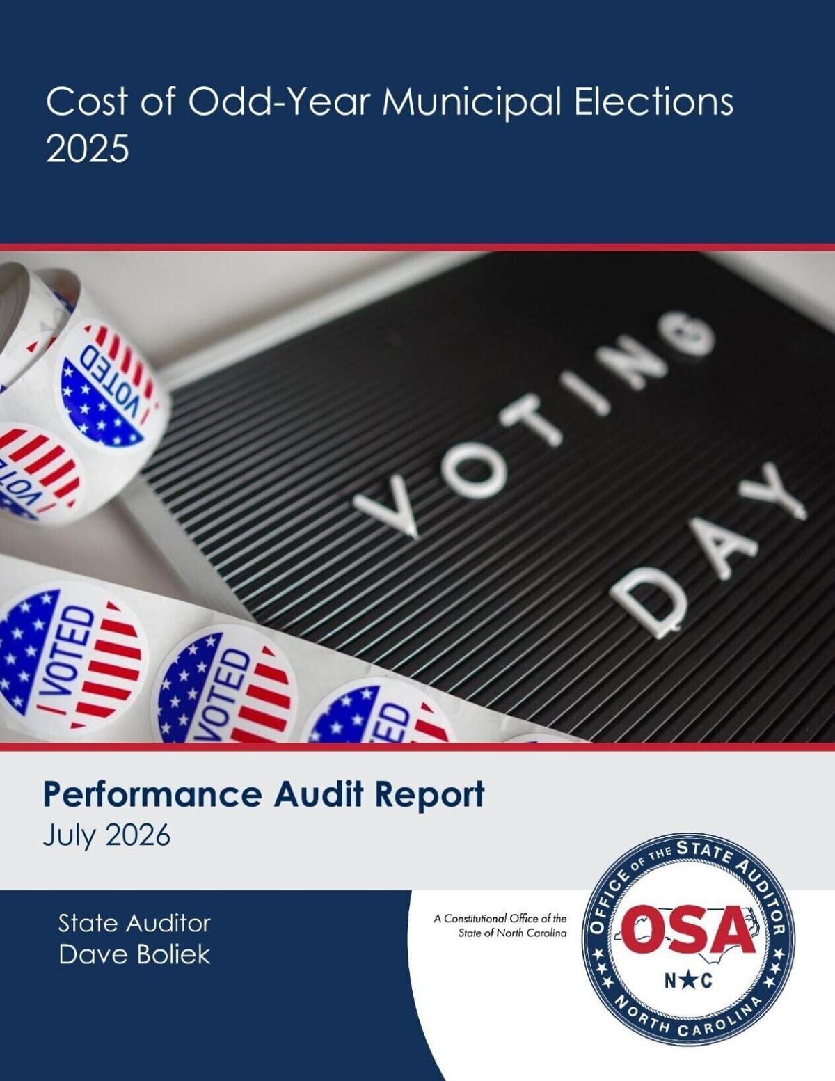 FNF - NC - Audit Cost of Odd Year Muni Elections