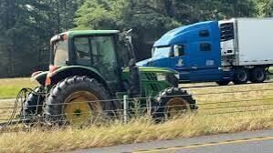 DOTD maintenance crew mows median of I-20 near Minden