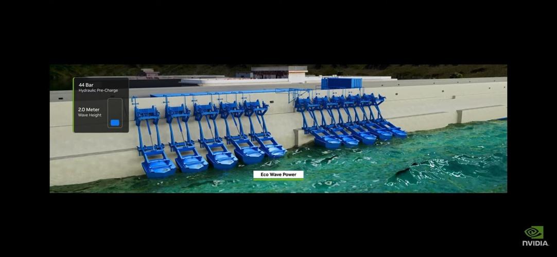Eco Wave Power Digital Twin by NVIDIA (PRNewsfoto/Eco Wave Power Global AB (publ))