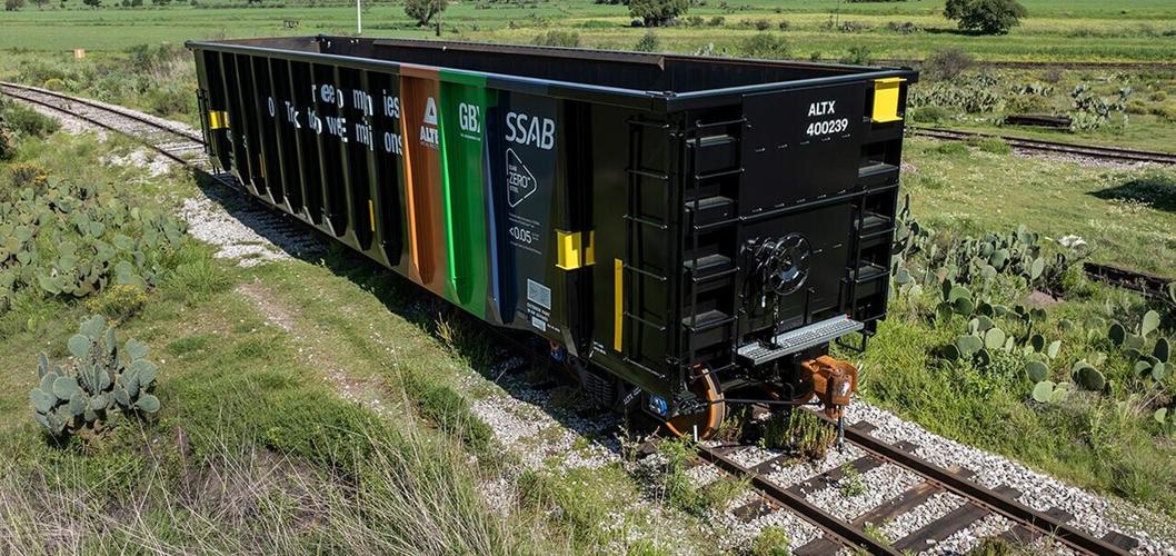 Gondola railcar built by Greenbrier in partnership with Alter and SSAB