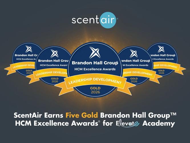 The five Gold Brandon Hall Group™ HCM Excellence Awards® recognize ELEVATE’s innovative design, measurable leadership impact and ability to turn employee ideas into business results at ScentAir.