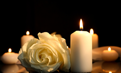FLOWERS AND CANDLES