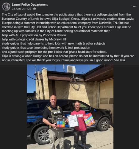 Laurel PD post