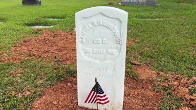 Grave marker for Civil War veteran Samuel R. Arbuthnot